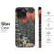 Crimson Midnight Forest Linocut Art Phone Case iPhone Samsung Cover Pixel 7855 - Image 7