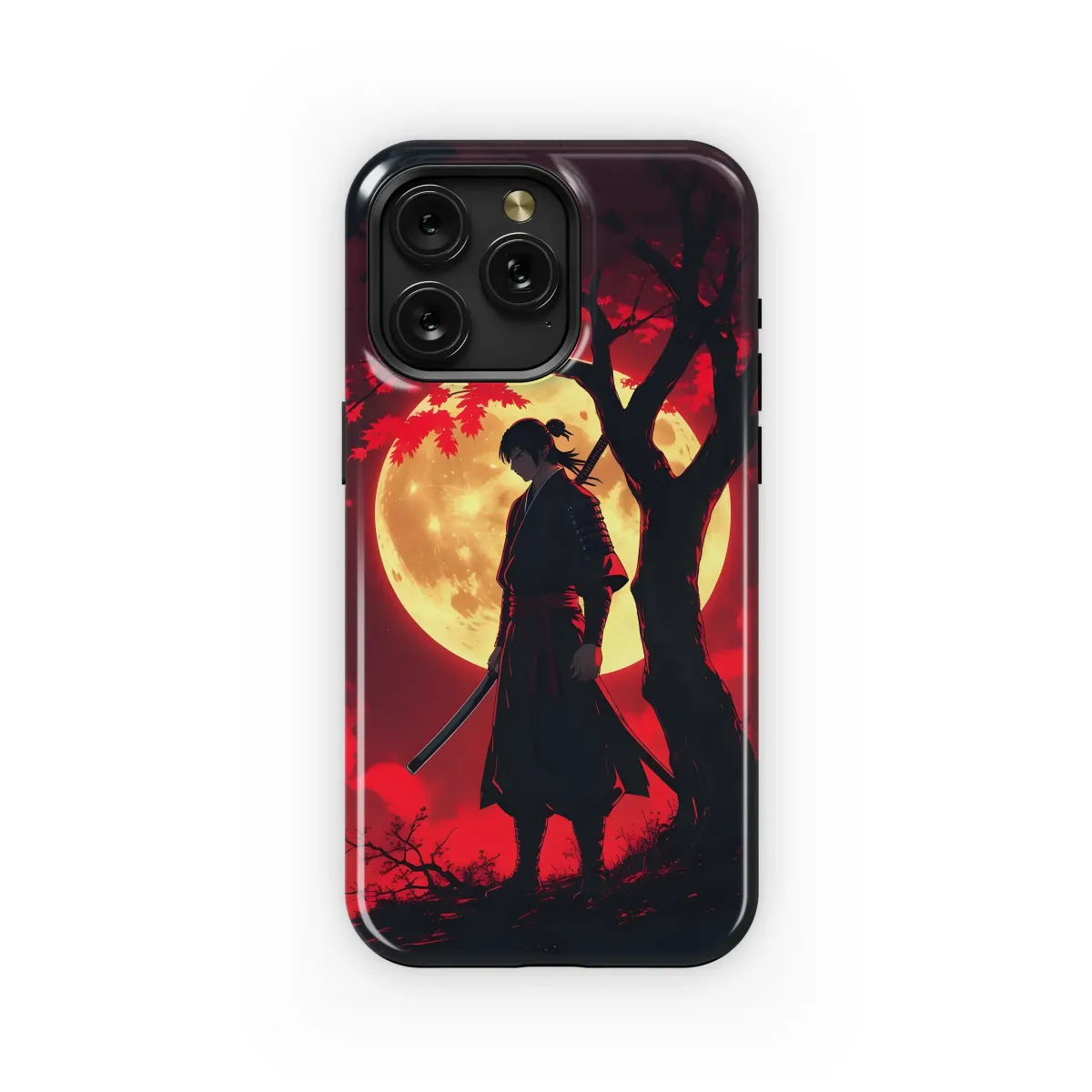 Crimson Samurai Moon
 Phone Case iPhone Samsung Cover Pixel 5601 - Image 1