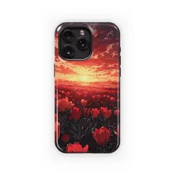 Crimson Sunset Tulips
 Phone Case iPhone Samsung Cover Pixel 4652 - Image 1