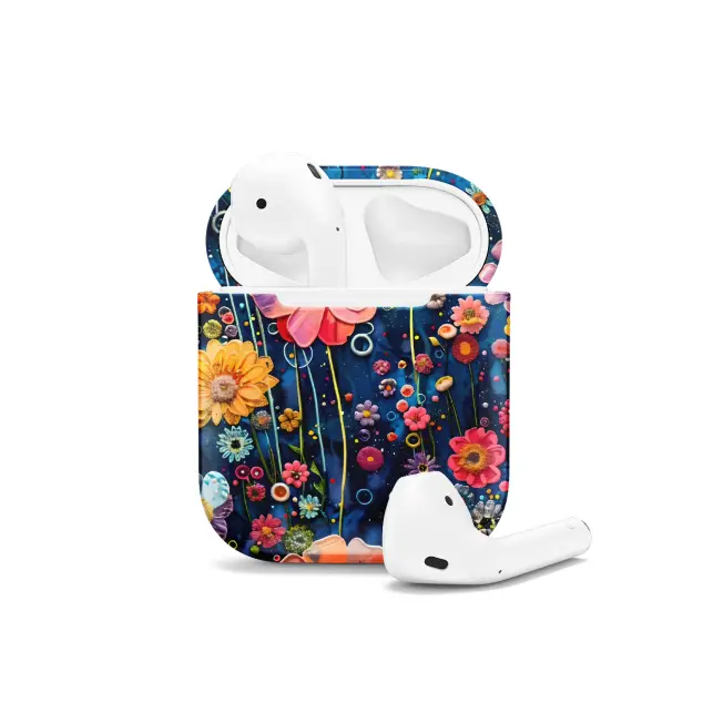 Crochet Painted Flowers AirPods Case AirPods Pro AirPods Pro 2 AirPods 3 AirPods 2 Glossy 1047