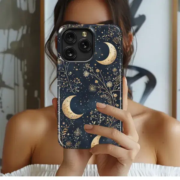 Crosses and Leaves Pattern Phone Case iPhone Samsung Cover Pixel 5128 - Image 1