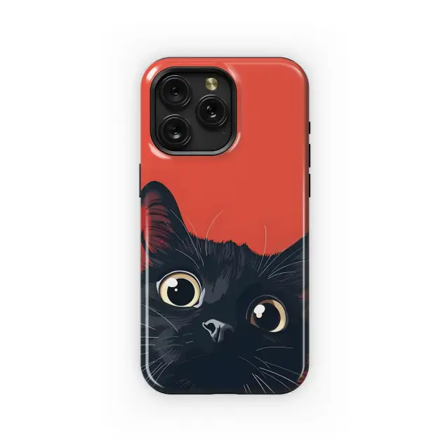 Curious Black Cat
 Phone Case iPhone Samsung Cover Pixel 5656