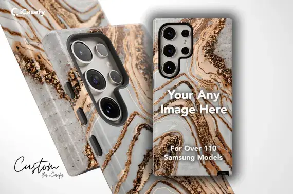 Custom Photo Samsung Case Personalise Phone Picture Gift Galaxy S24 S23 S22 S21 S20 S10 S9 S8 Note 10 20 Z Flip 5 4 A73 A55 A54 A15 A14 A13 - Image 1
