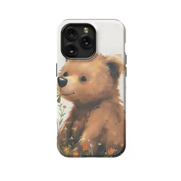 Cute Bear Illustration Phone Case iPhone Samsung Pixel & More 493