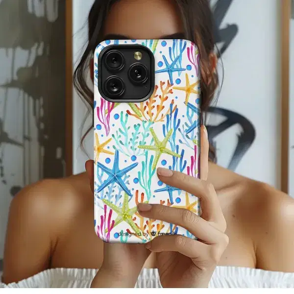 Cute Bees and Flowers Phone Case iPhone Samsung Cover Pixel 5053 - Image 1
