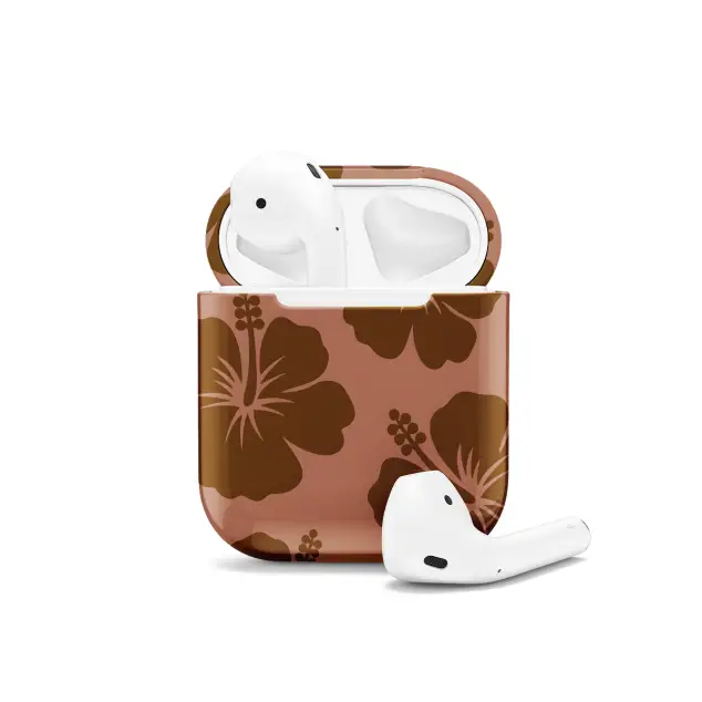 Cute Brown Flower Y2K Hibiscus AirPods Case AirPods Pro AirPods Pro 2 AirPods 3 AirPods 2 Glossy 1475