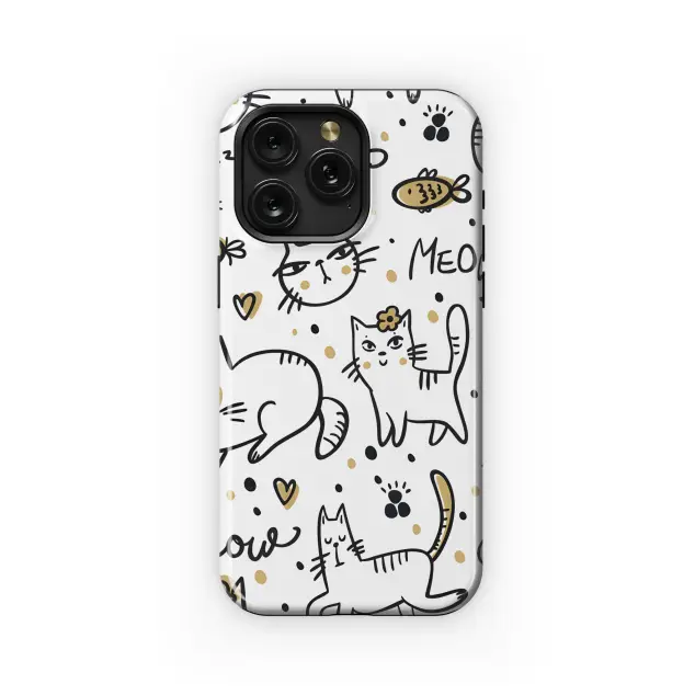 Cute Cat Phone Case iPhone Samsung Cover Pixel 3702