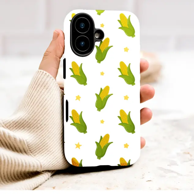Cute Corn Vegetable Star Pattern Print Phone Case Cover for iPhone 17 Pro Max 16 15 Plus 14 13 Mini Samsung S26 S25 Google Pixel 10 9 9808