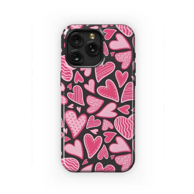 Cute Hearts Pattern Phone Case iPhone Samsung Cover Pixel 2144