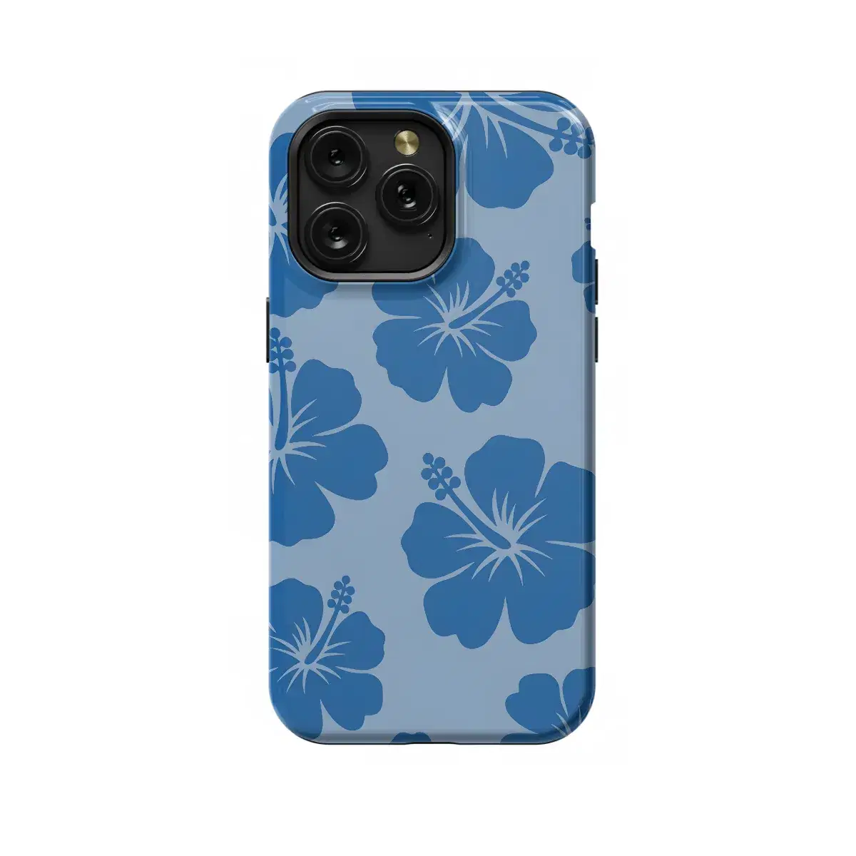 Cute Navy Flower Y2K Hibiscus Phone Case iPhone Samsung Cover Pixel 1355 - Image 1