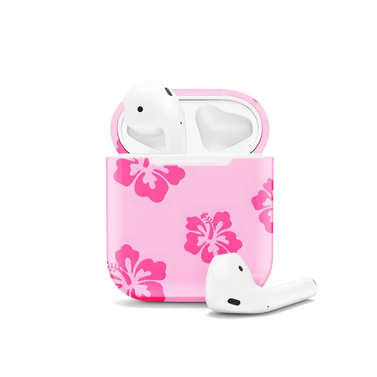Cute Pink Flower Y2K Hibiscus AirPods Case AirPods Pro AirPods Pro 2 AirPods 3 AirPods 2 Glossy 1350 - Image 1