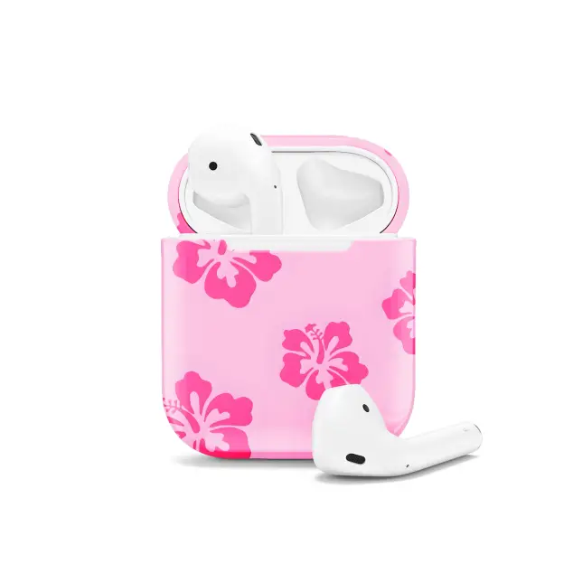 Cute Pink Flower Y2K Hibiscus AirPods Case AirPods Pro AirPods Pro 2 AirPods 3 AirPods 2 Glossy 1480