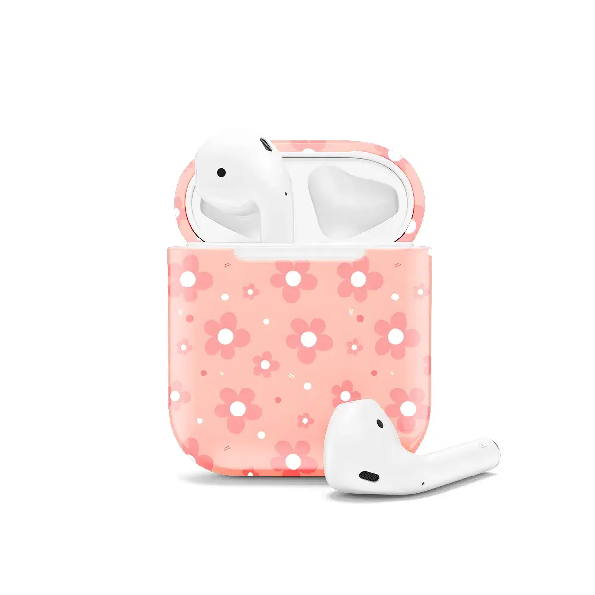 Cute Pink Pastel Daisy Flower AirPods Case AirPods Pro AirPods Pro 2 AirPods 3 AirPods 2 Glossy 1421 - Image 1
