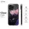 Cute Purpleish Portrait Girl with Black Cat Phone Case iPhone Samsung Cover Pixel 1783 - Image 8