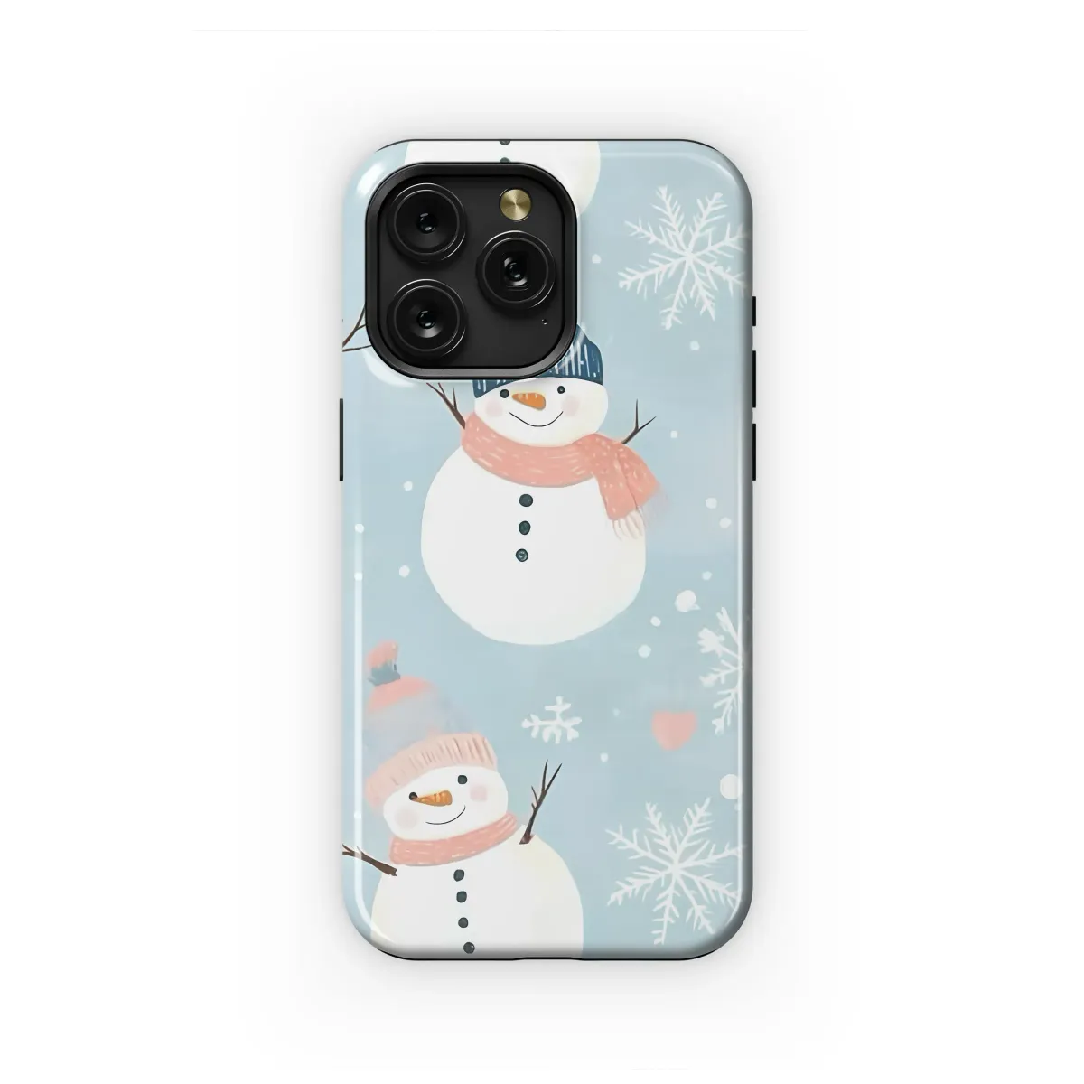 Cute Snowman Phone Case Winter Snowflake Holiday Cover for iPhone Samsung Pixel Phone Case iPhone Samsung Cover Pixel 8152 - Image 1