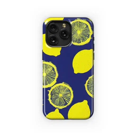 Cyanotype Lemon Print Phone Case iPhone Samsung Cover Pixel 3752 - Image 1