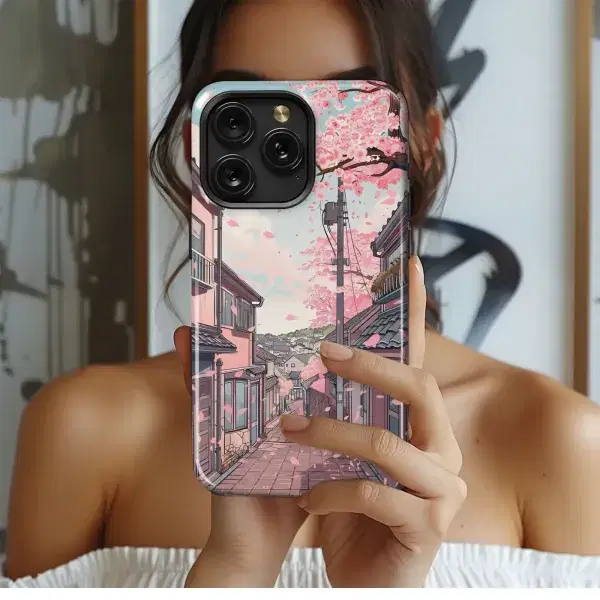 Cyberpunk Cityscape Night
 Phone Case iPhone Samsung Cover Pixel 5483 - Image 1