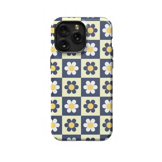 Daisy Checkered Phone Case iPhone Samsung Pixel & More 407 - Image 1