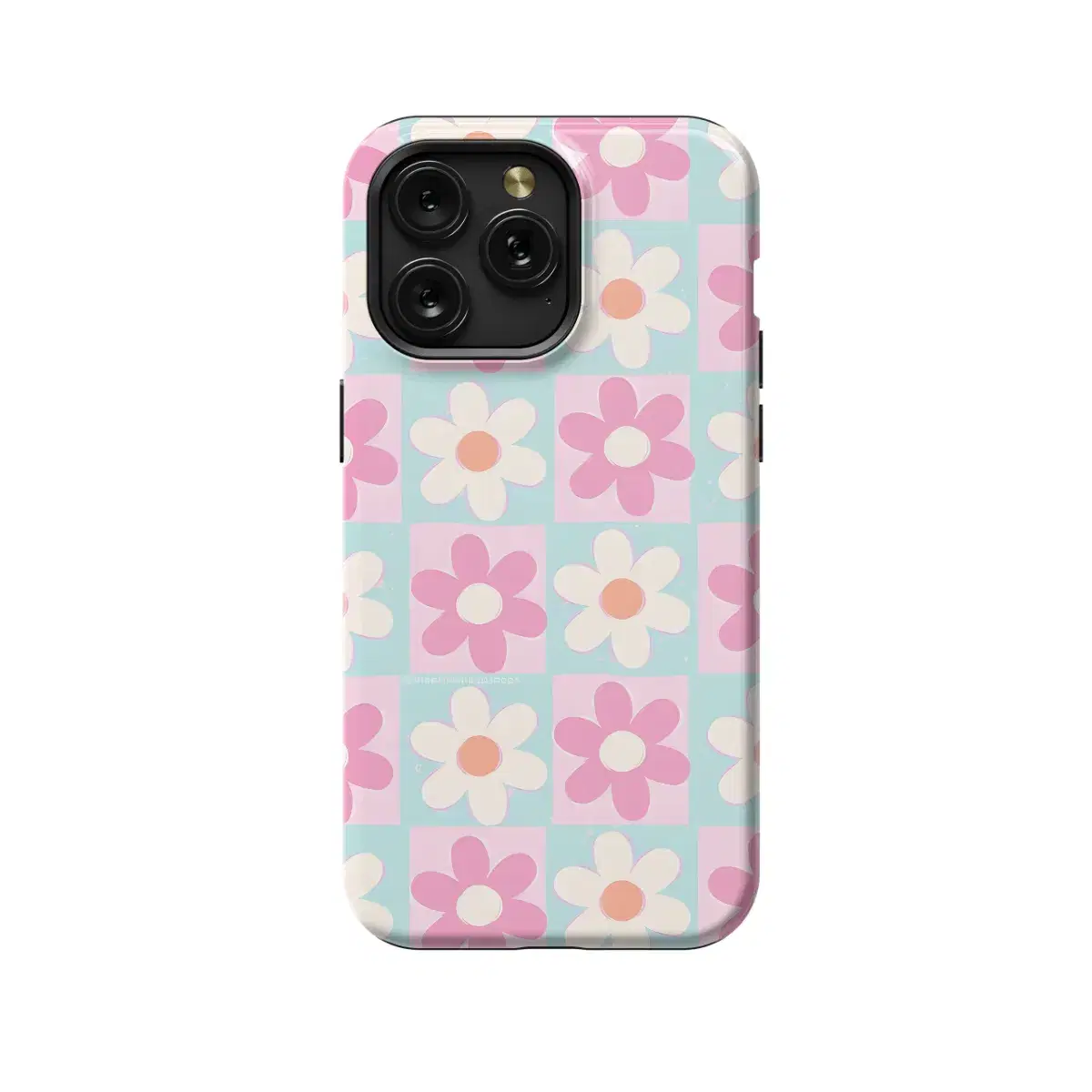 Daisy Checkered Phone Case iPhone Samsung Pixel & More 411 - Image 1