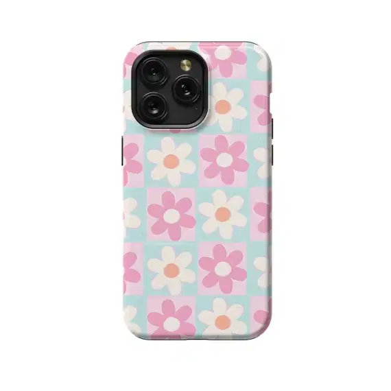 Daisy Checkered Phone Case iPhone Samsung Pixel & More 411 - Image 1