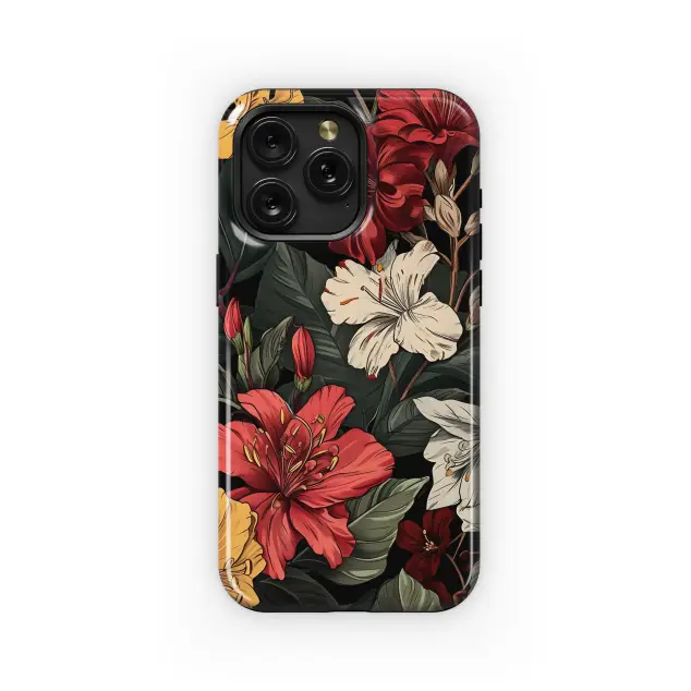 Dark Bloom Botanicals
 Phone Case iPhone Samsung Cover Pixel 4125