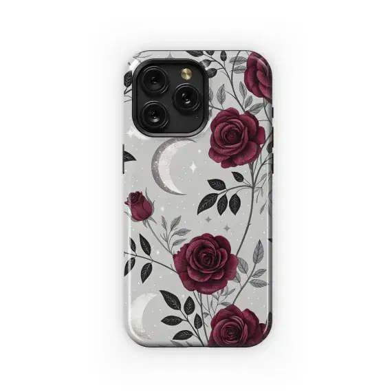 Dark Roses & Crescent Moon
 Phone Case iPhone Samsung Cover Pixel 5716 - Image 1