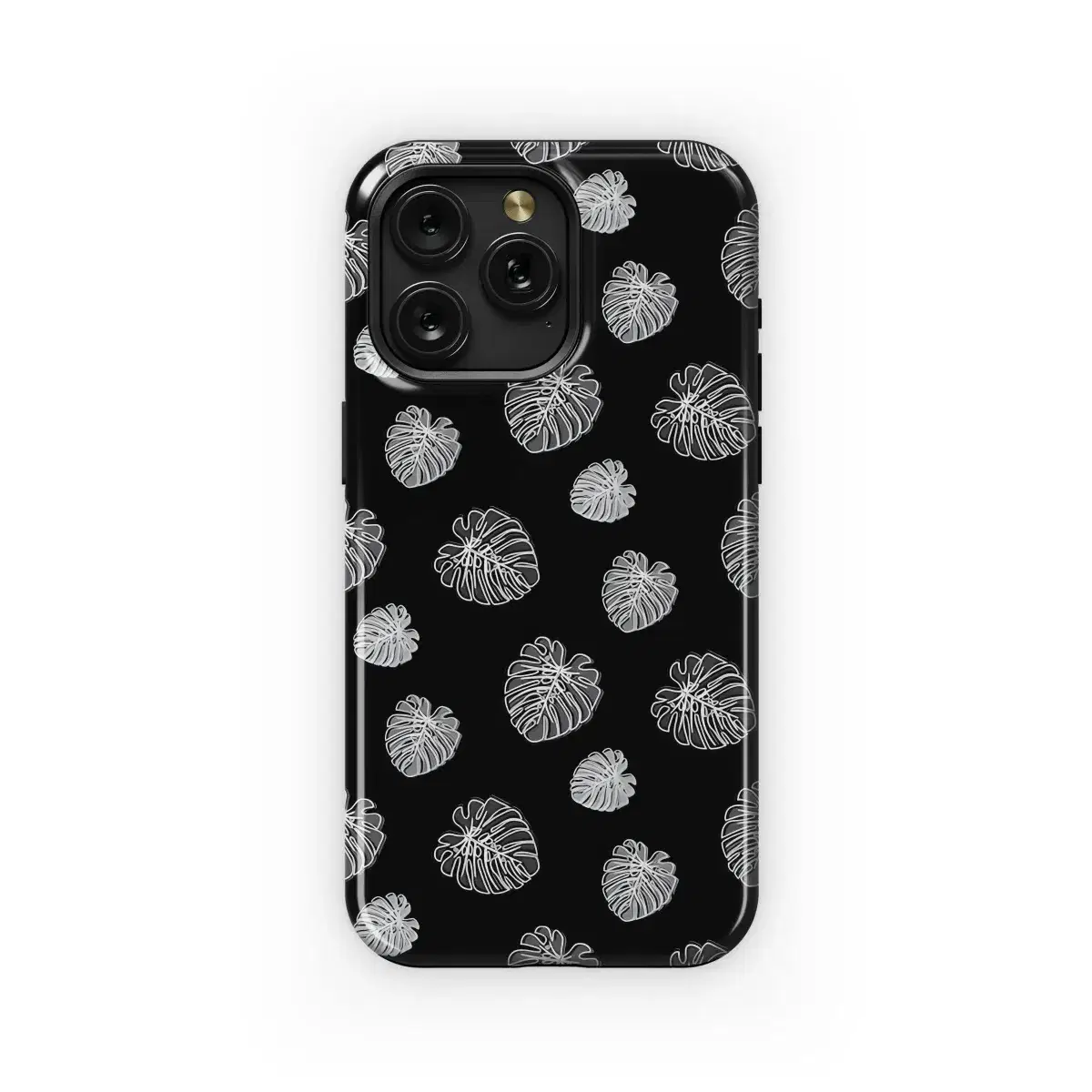 Dark Tropical Monstera Pattern Phone Case iPhone Samsung Cover Pixel 5229 - Image 1