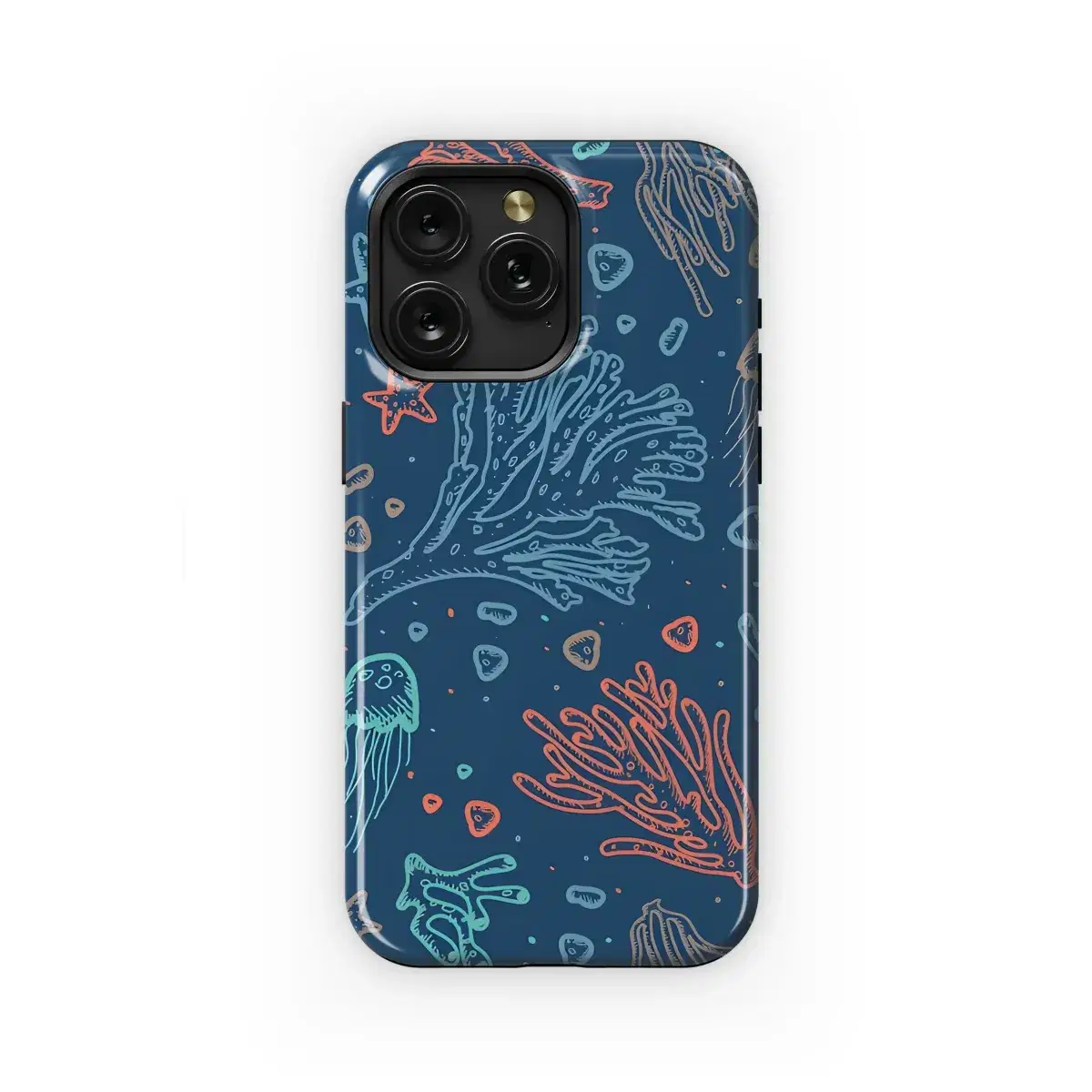 Deep Blue Sea Creatures Pattern Phone Case iPhone Samsung Cover Pixel 5318 - Image 1