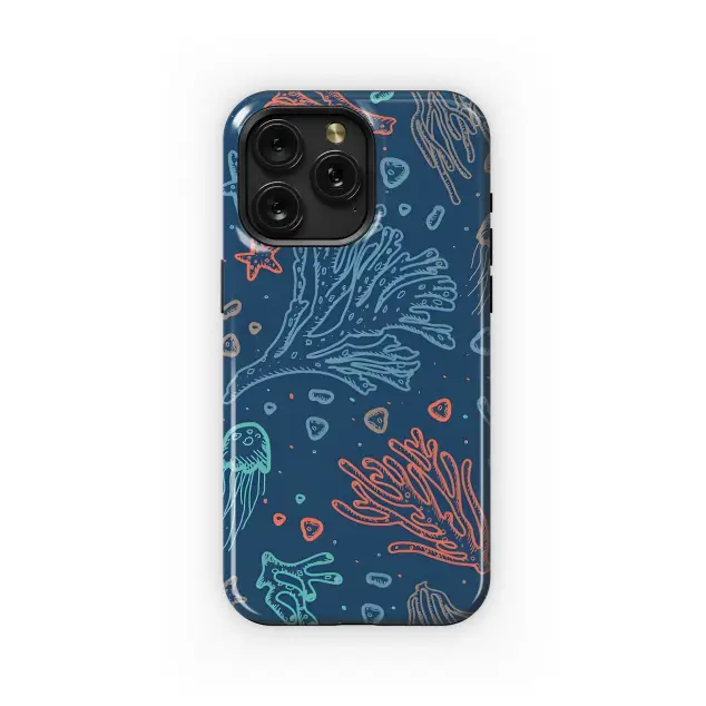 Deep Blue Sea Creatures Pattern Phone Case iPhone Samsung Cover Pixel 5318