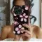 Delicate Pink Flowers Black Design Phone Case iPhone Samsung Cover Pixel 5279 - Image 2