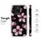 Delicate Pink Flowers Black Design Phone Case iPhone Samsung Cover Pixel 5279 - Image 6