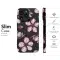Delicate Pink Flowers Black Design Phone Case iPhone Samsung Cover Pixel 5279 - Image 7