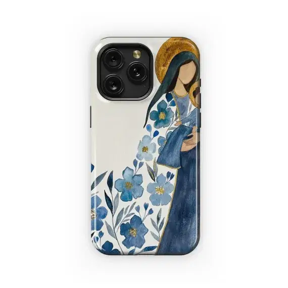 Divine Embrace Blue Floral Phone Case iPhone Samsung Cover Pixel 5327 - Image 1