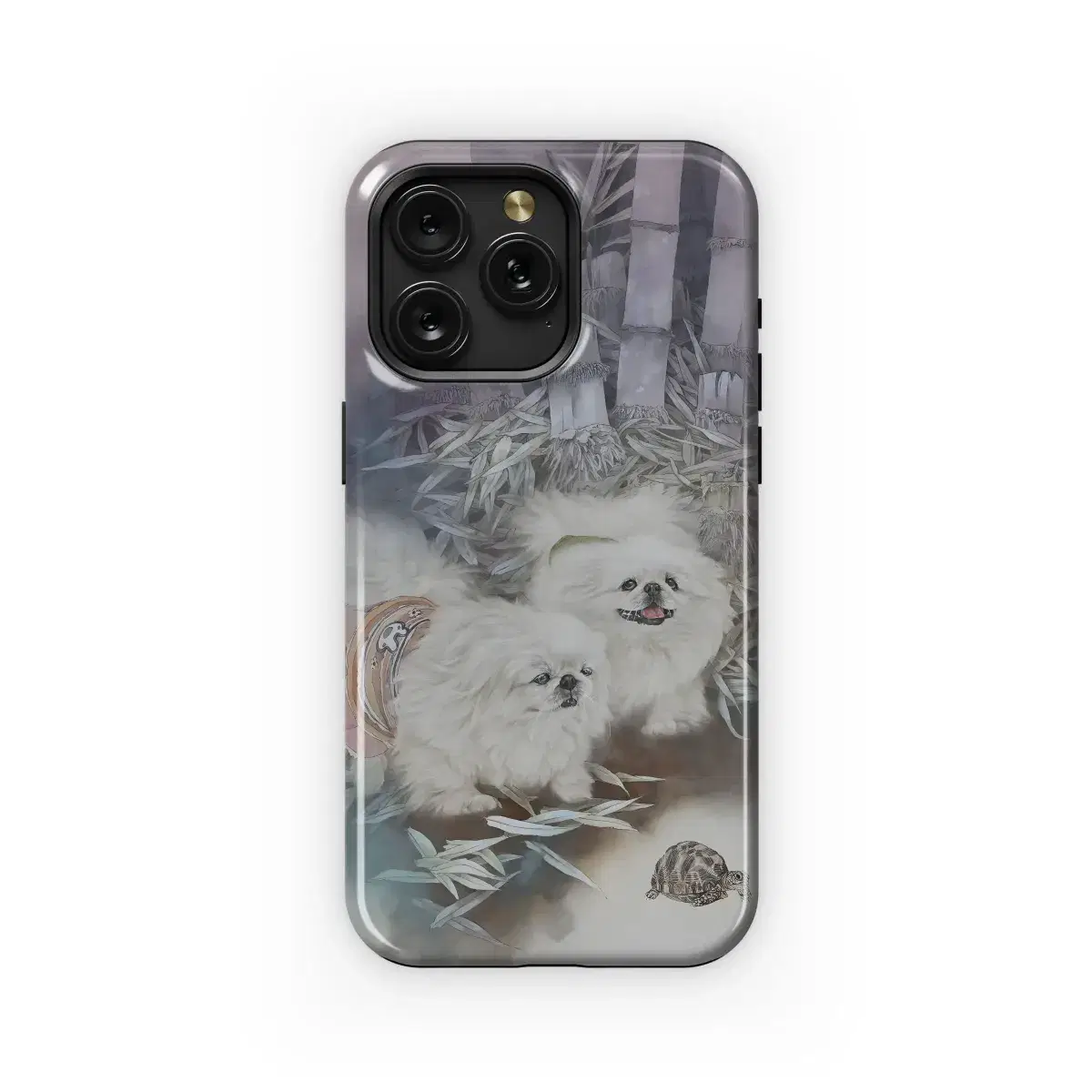 Dogs, Bamboo, and Turtle. Phone Case iPhone Samsung Cover Pixel 4839 - Image 1