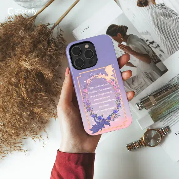 Dragon Fourth Wing Acotar Phone Case iPhone Samsung Cover Pixel 1226 - Image 1