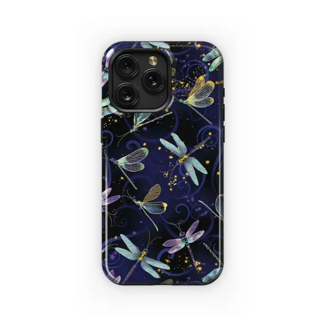 Dragonfly Sparkle Night Phone Case iPhone Samsung Cover Pixel 5547