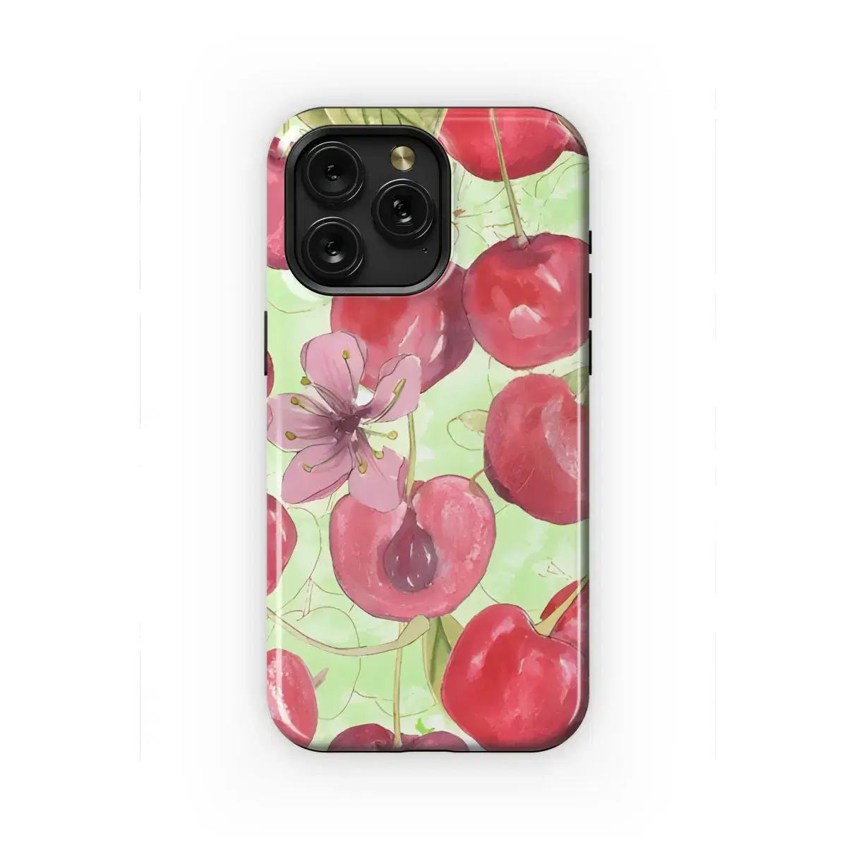 Drawed Cherry Flower Phone Case iPhone Samsung Cover Pixel 1969 - Image 1