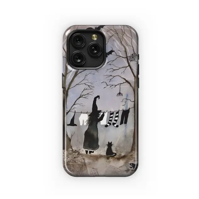 Drawing Witch Autumn Spooky Phone Case iPhone Samsung Cover Pixel 1859