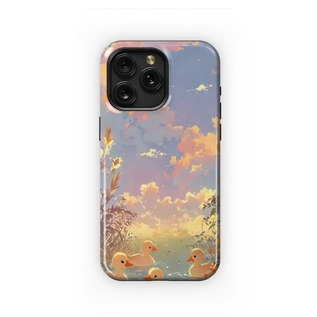 Ducklings Sunset Meadow
 Phone Case iPhone Samsung Cover Pixel 4262