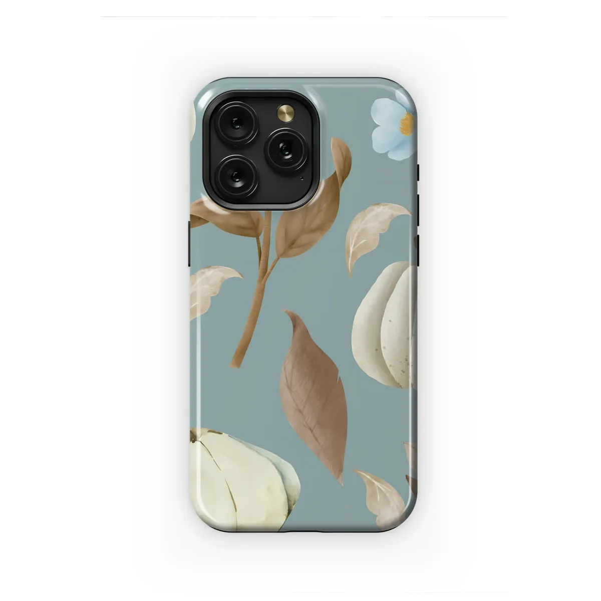 Dusty Blue Autumn Pumpkin Harvest Phone Case iPhone Samsung Cover Pixel 7117 - Image 1