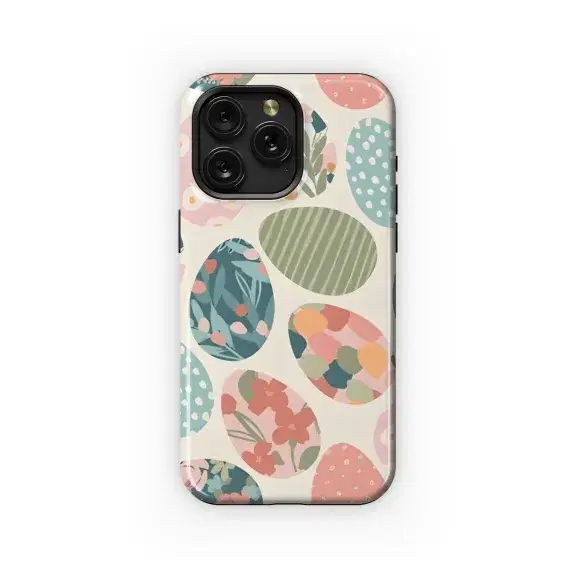 Easter Eggs Abstract Flower Phone Case iPhone Samsung Cover Pixel 3921 - Image 1
