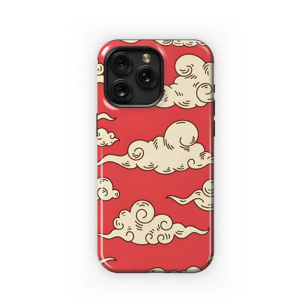 Eastern Red Cloud Pattern Phone Case iPhone Samsung Cover Pixel 5276