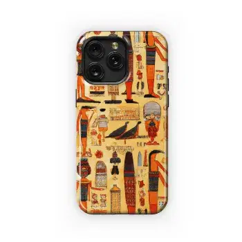 Egyptian Hieroglyph Painting Horus Eye Phone Case iPhone Samsung Cover Pixel 3617 - Image 1