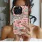 Elegant Floral Black Cat Print Phone Case iPhone Samsung Cover Pixel 5446 - Image 1