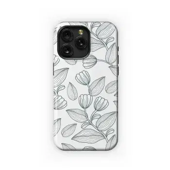 Elegant Green Floral Sketch Phone Case iPhone Samsung Cover Pixel 5265 - Image 1