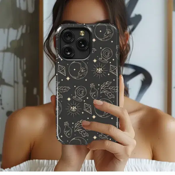 Elegant Swan Lotus Pattern Phone Case iPhone Samsung Cover Pixel 5272 - Image 1