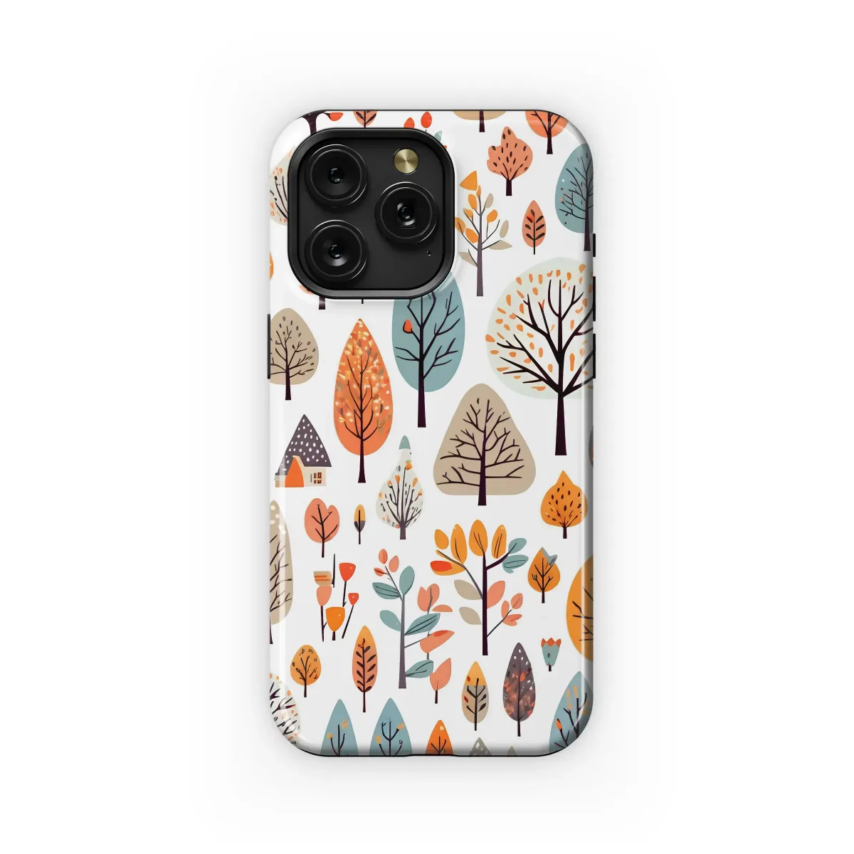 Enchanted Autumn Woodland Village Art Phone Case iPhone Samsung Cover Pixel 7815 - Image 1