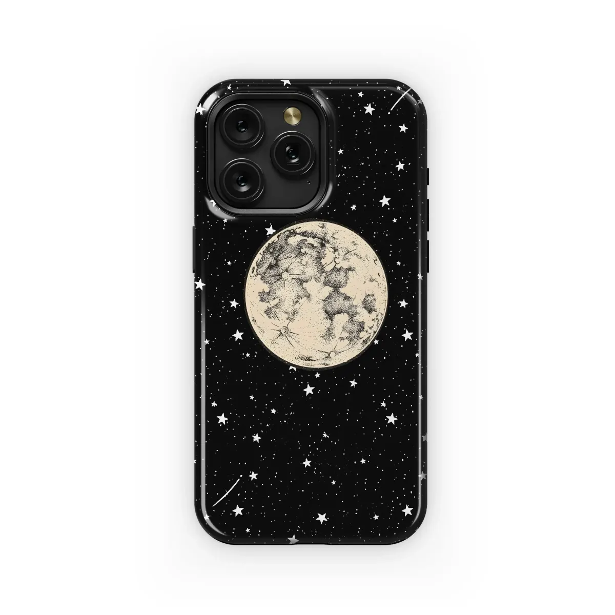 Etched Moon in a Starry Sea Phone Case iPhone Samsung Cover Pixel 6312 - Image 1