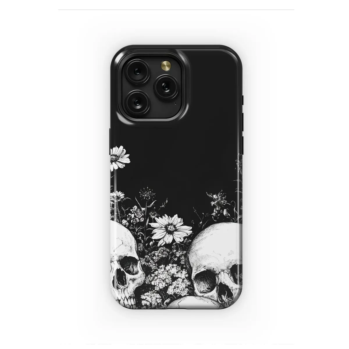 Eternal Bloom Gothic Skull Art Phone Case iPhone Samsung Cover Pixel 7878 - Image 1
