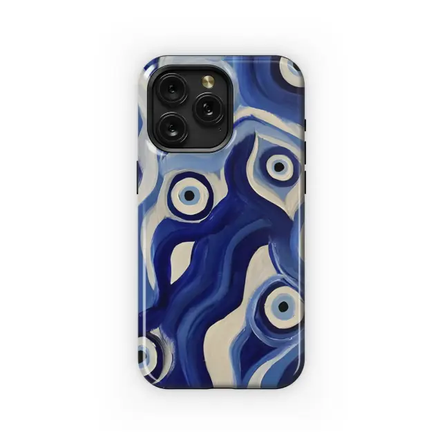 Evil Eye Drawing Wavy Phone Case iPhone Samsung Cover Pixel 1801